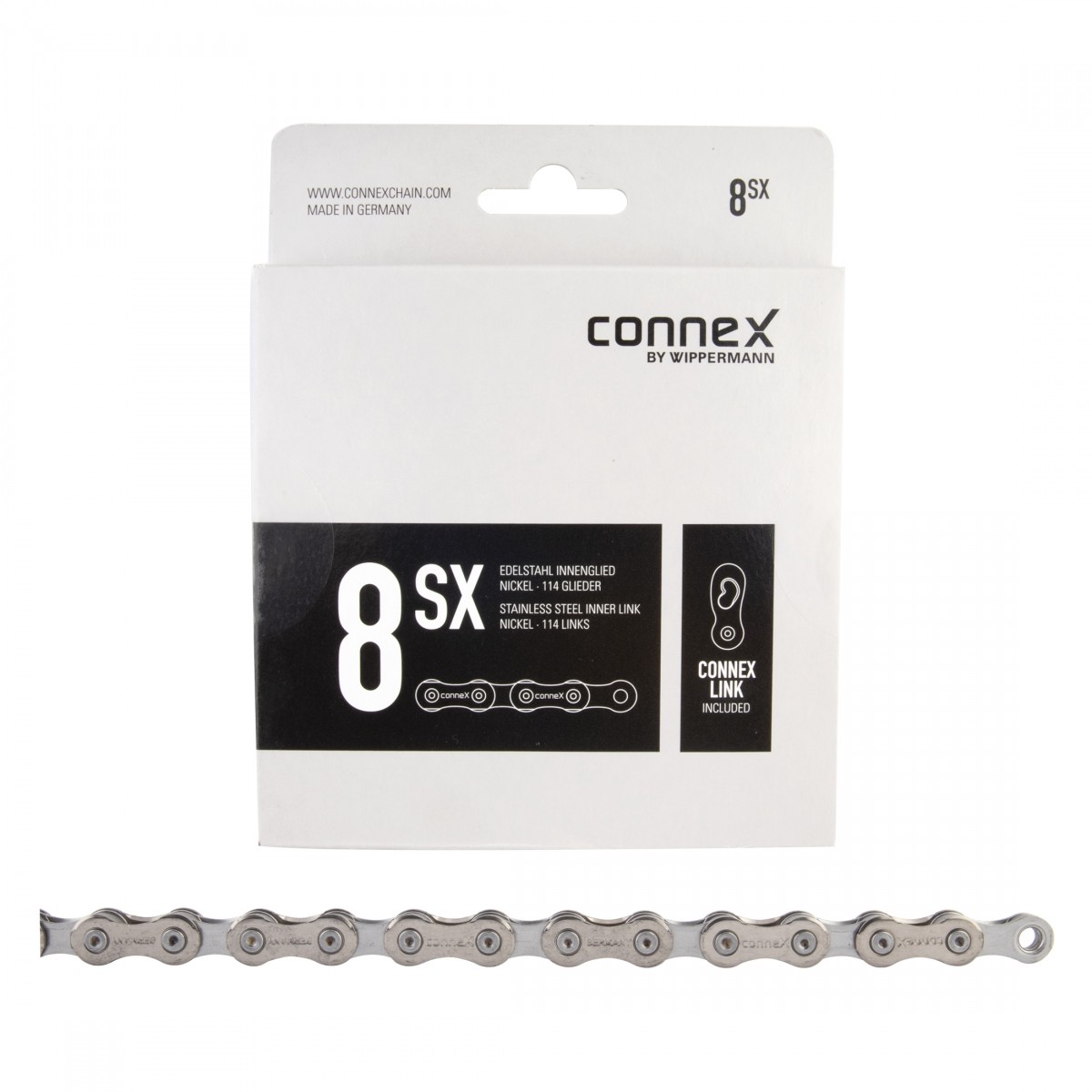 Connex 8sX 8-Speed Chain with Reusable Master Link - Durable