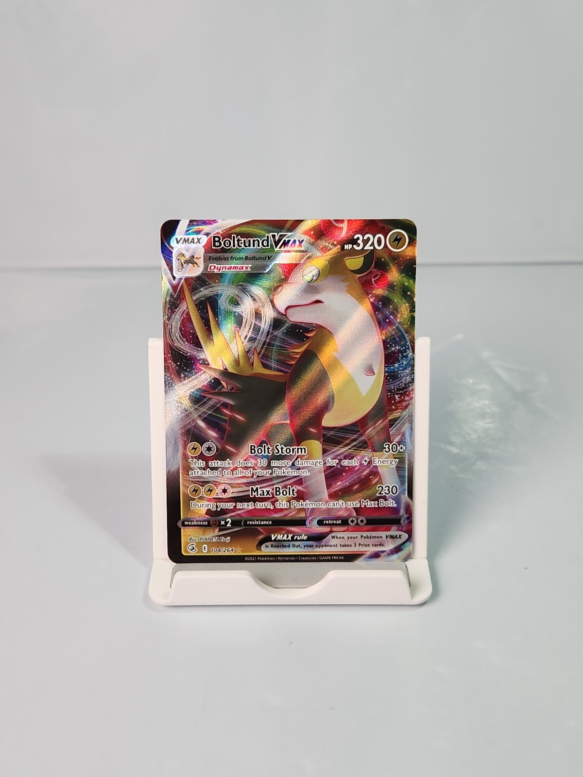 Boltund VMAX 104/264 Ultra Rare Full Art Fusion Strike Pokemon
