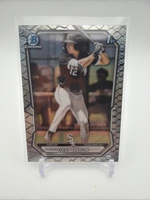2026 Bowman 1st Chrome Prospect #BCP-144 Colby Shelton Reptilian Refractor Card