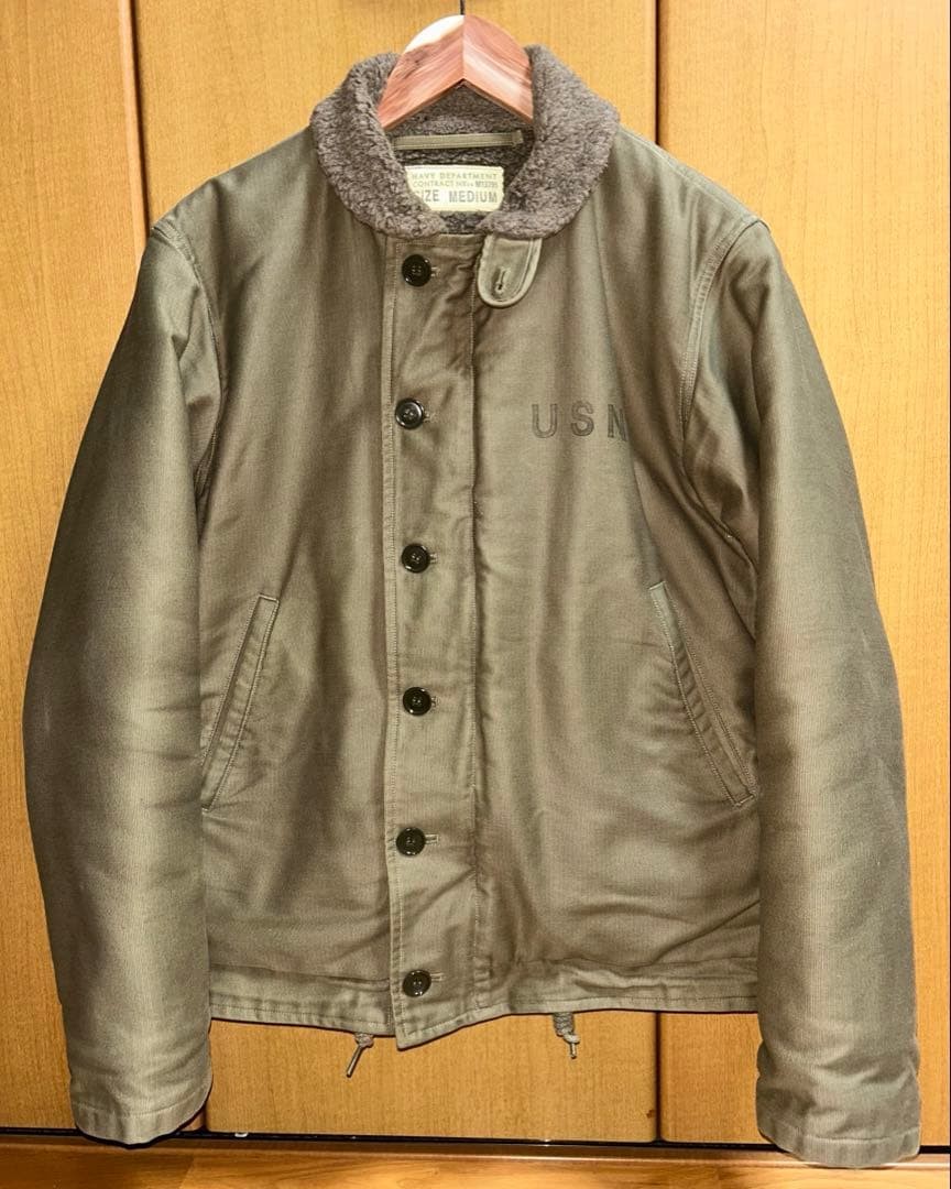 Buzz Ricksons N-1 Deck Jacket Olive Excellent Use… - image 1