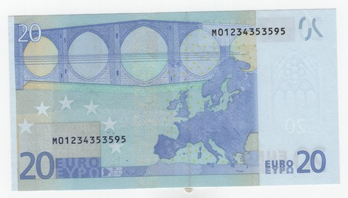 20 EURO - DUISENBERG - H005 A4 "M" FDS/UNC - ALLERERSTE SERIE - SEHR SELTEN - Bild 2 von 2