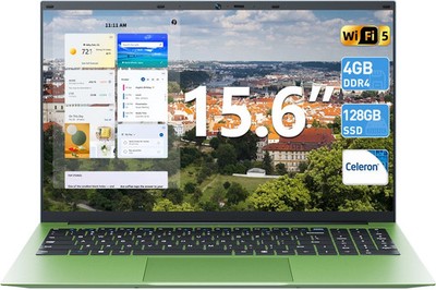 New 15.6'' Windows 11 Laptop, Intel Celeron N5095 4GB RAM 128GB SSD