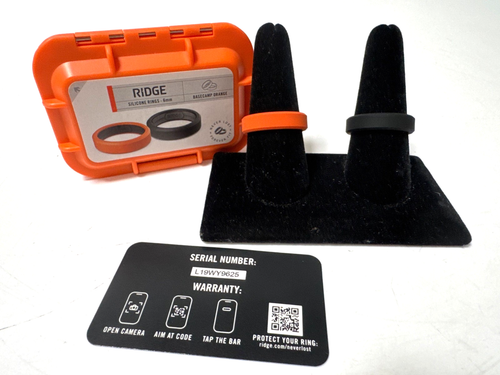 Ridge Rings App Pair of Ridge Rings Silicone Basecamp Orange & Black in Case Size 10 ...