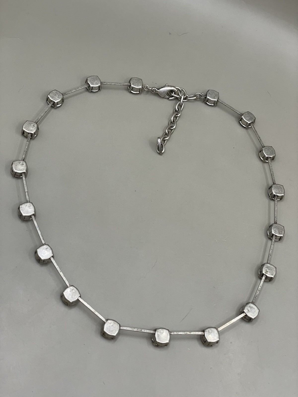 SilverTone Signed RMD MultiColor  Rhinestones Cho… - image 3