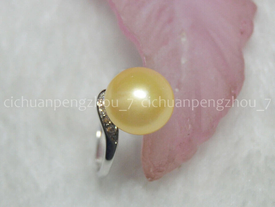 7 Colores Enormes 12-12.5mm Genuino Natural Multicolor Perla Plata Anillos de Apertura Foto 4 de 4