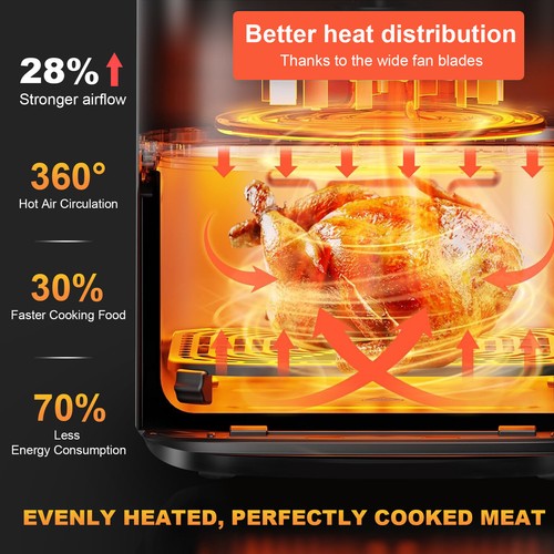 5L Air Fryer transparent New Large Capacity Touch Screen Multifunction mini oven - Picture 3 of 11