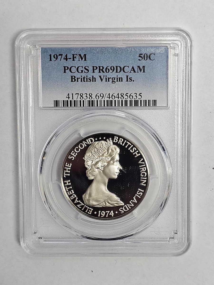【博物館級】PCGS PR69DCAM 1974-F 独50Pf POP1 1974 FM 50 Cent PCGS PR69DCAM British Virgin Islands | eBay