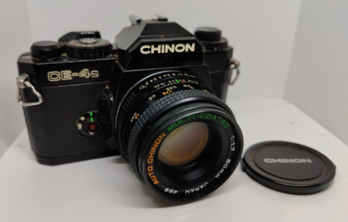 CHINON CE-4s 35mm Film SLR Ręczna lustrzanka z obiektywem CHINON 50mm F/1.7 MC - Zdjęcie 1 z 6