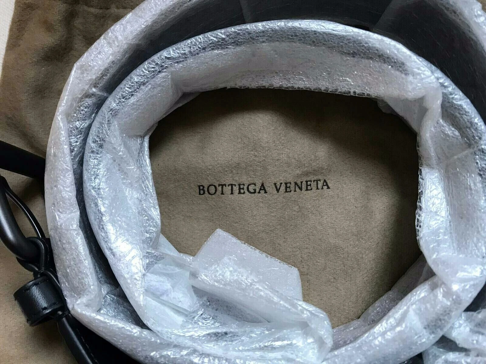 BOTTEGA VENETA Cintura uomo classica Botte Veneta taglia 85 in grigio ardoise ef 23
