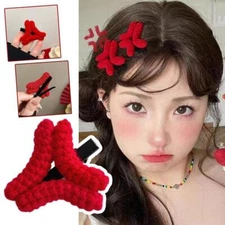 Angry Hairpin Duckbill Clip Crochet Woolen Headdress Clip One New X6V6 D3P7