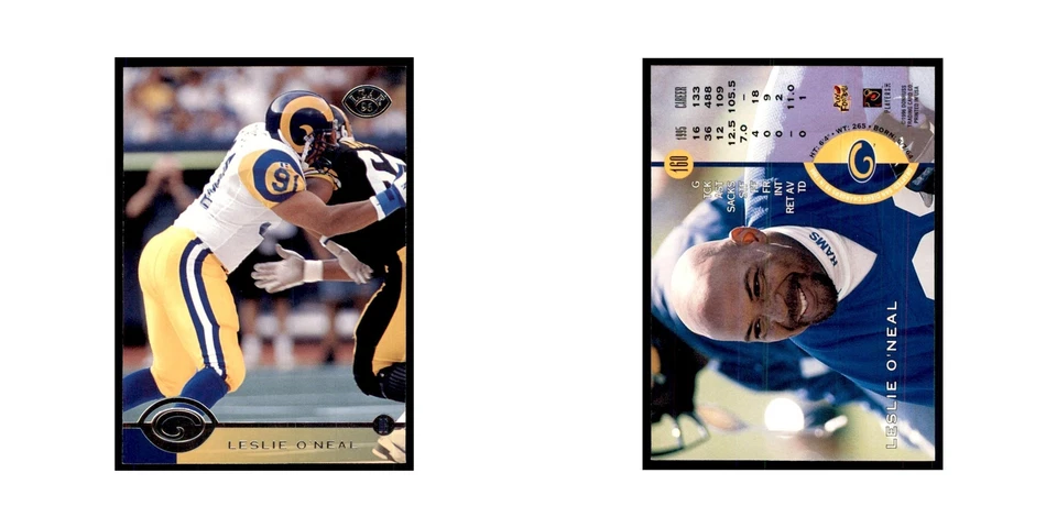 1996 Leaf Leslie O'Neal St. Louis Rams #160 - Image 3 of 3