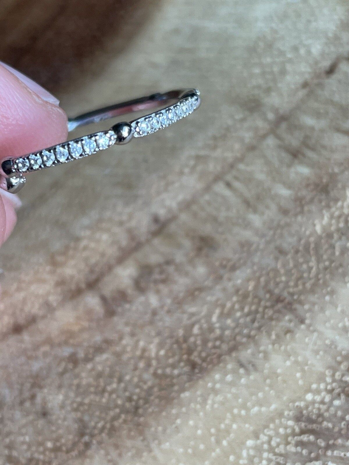 Sterling Silver Womens Cz Thin Stackable Dangling… - image 6