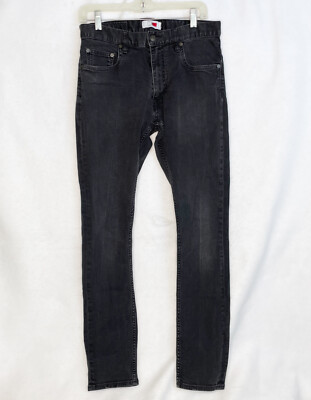 Tommy Hilfiger X Lewis Hamilton Denim Jeans Size 30 Slim Fit Mens Black