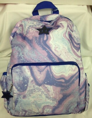 marble print backpack