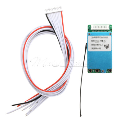10S 36V 15A Li-ion 18650 Battery Protection BMS PCB Circuit Board with Balance