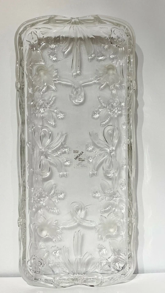 Plato de galletas de Navidad vintage Mikasa 13"L x 6"W x 1/2"D Alemania 1950 - 1969 Foto 2 de 2