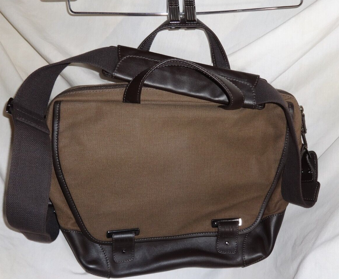 Dunhill Business Bag Motorities Cotton Canvas Leather Messenger