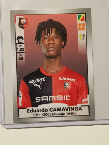 #424 - PANINI FOOT 2019 2020 EDUARDO CAMAVINGA RENNES ROOKIE 