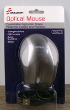 Skilcraft Optical Wired Mouse, Ergonomic Shape, New S2