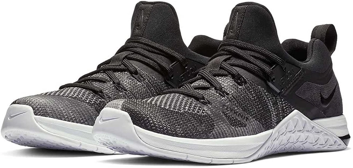 Nike Metcon Flyknit 3 Black-Silver AR5623-001,Women Size 8.5 |