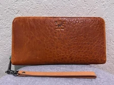 Never Carried Will Leather Goods Rust Brown Card Holder Wallet Clutch / Wristlet