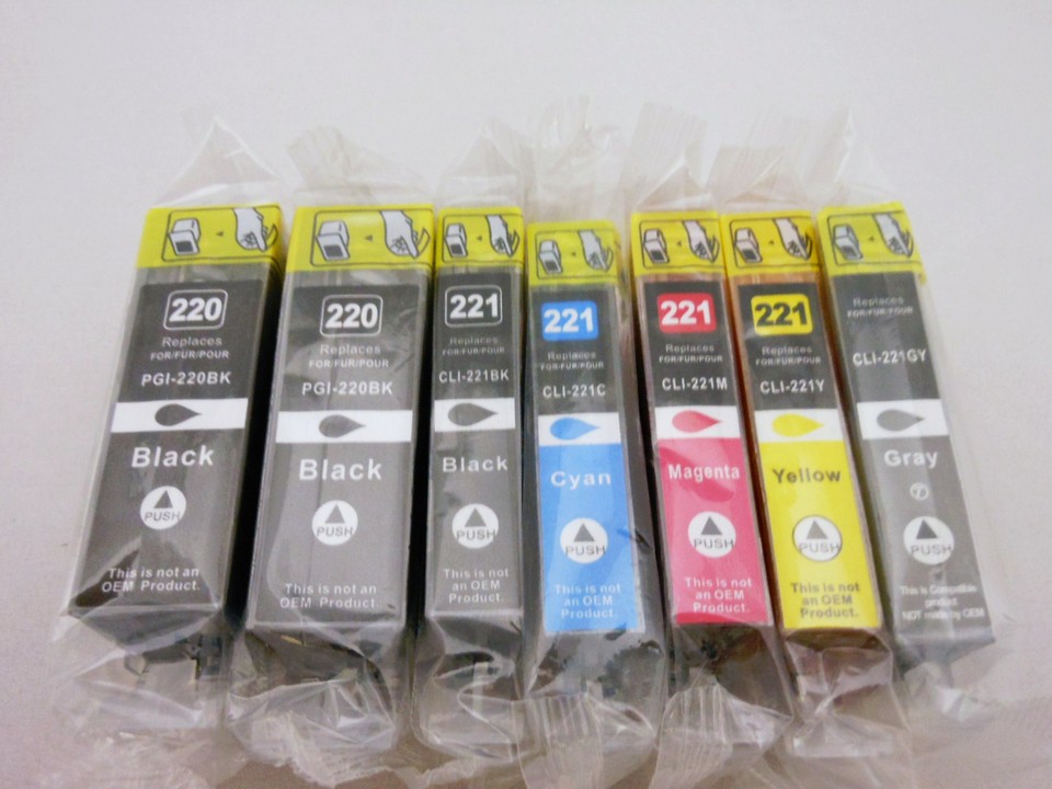 Cartuccia Di Inchiostro Compatibile Per PGI220 PGI-220 CLI221 CLI-221 - Foto 6