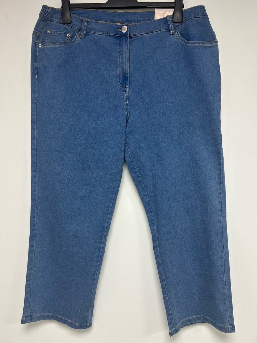 Jeans Ex Bonmarche Sara Gamba Dritta &ndash; Super Elasticizzati, 4 Colori, Taglie 22-28, Nuovi Senza Etichetta