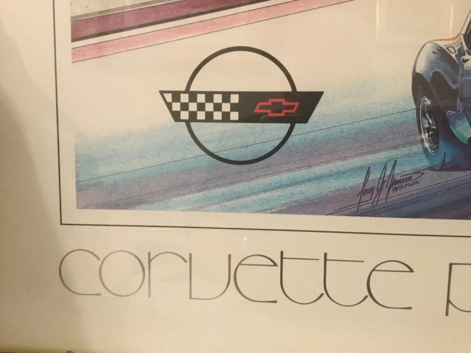 Corvette Past, Present and Future collectors Print Framed - Image 4 of 4