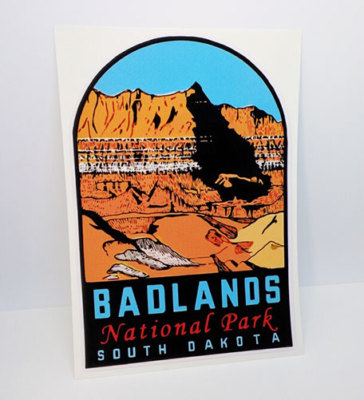 #ad BADLANDS NATIONAL PARK South Dakota Vintage Style Decal Vinyl Sticker $4.78