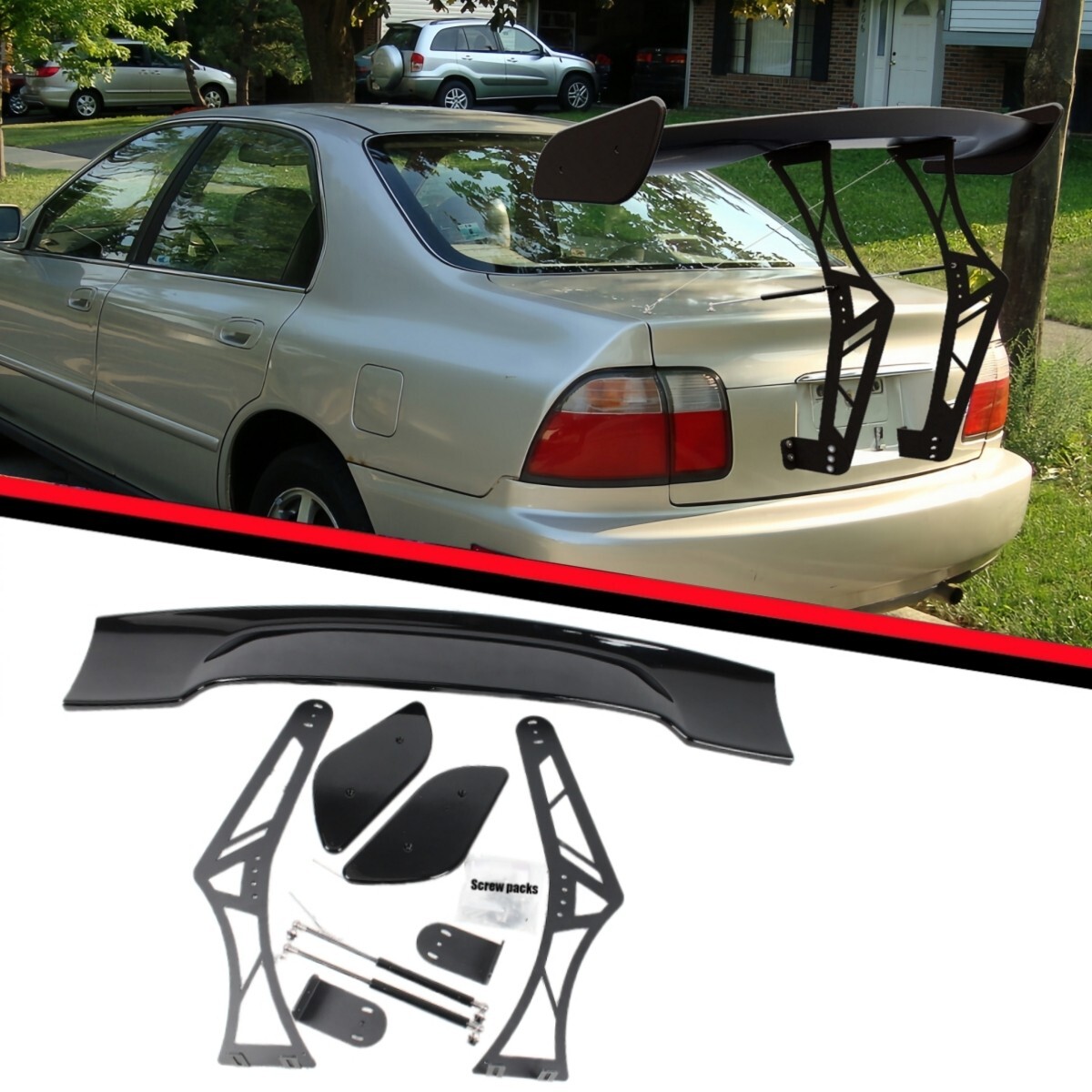 FOR 96-97 HONDA ACCORD TRUNK-BACK WING GT RACING SPOILER CHASSIS