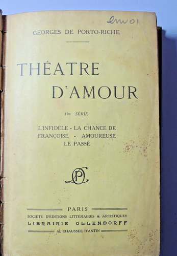Envoi autographe Georges de Porto-Riche Théâtre d'amour 1922 - Picture 3 of 7
