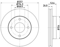 2X Hella 8DD 355 118-571 Bremsscheibe Passend FüR Nissan