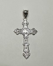 Sterling Silver Ornate Filigree Cross Pendant