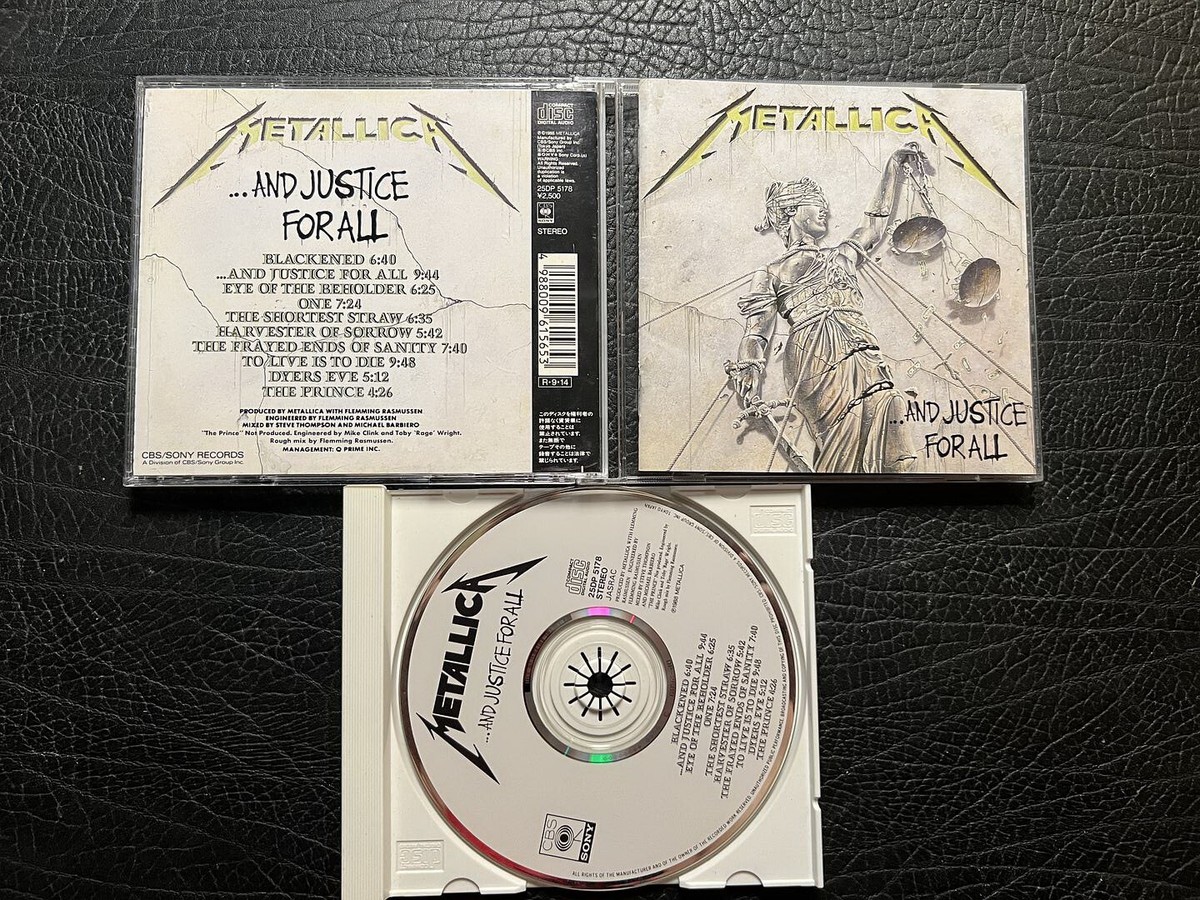 METALLICA And Justice For All JAPAN CD 25DP-5178 no OBI METALLICA And Justice For All JAPAN CD 25DP-5178 no OBI