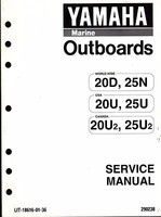 Yamaha Outboard Motor 20u & 25u Service Manual Lit-18616-01-36 (254) Yamaha Outboard Motor 20u & 25u Service Manual Lit-18616-01-36 (254)