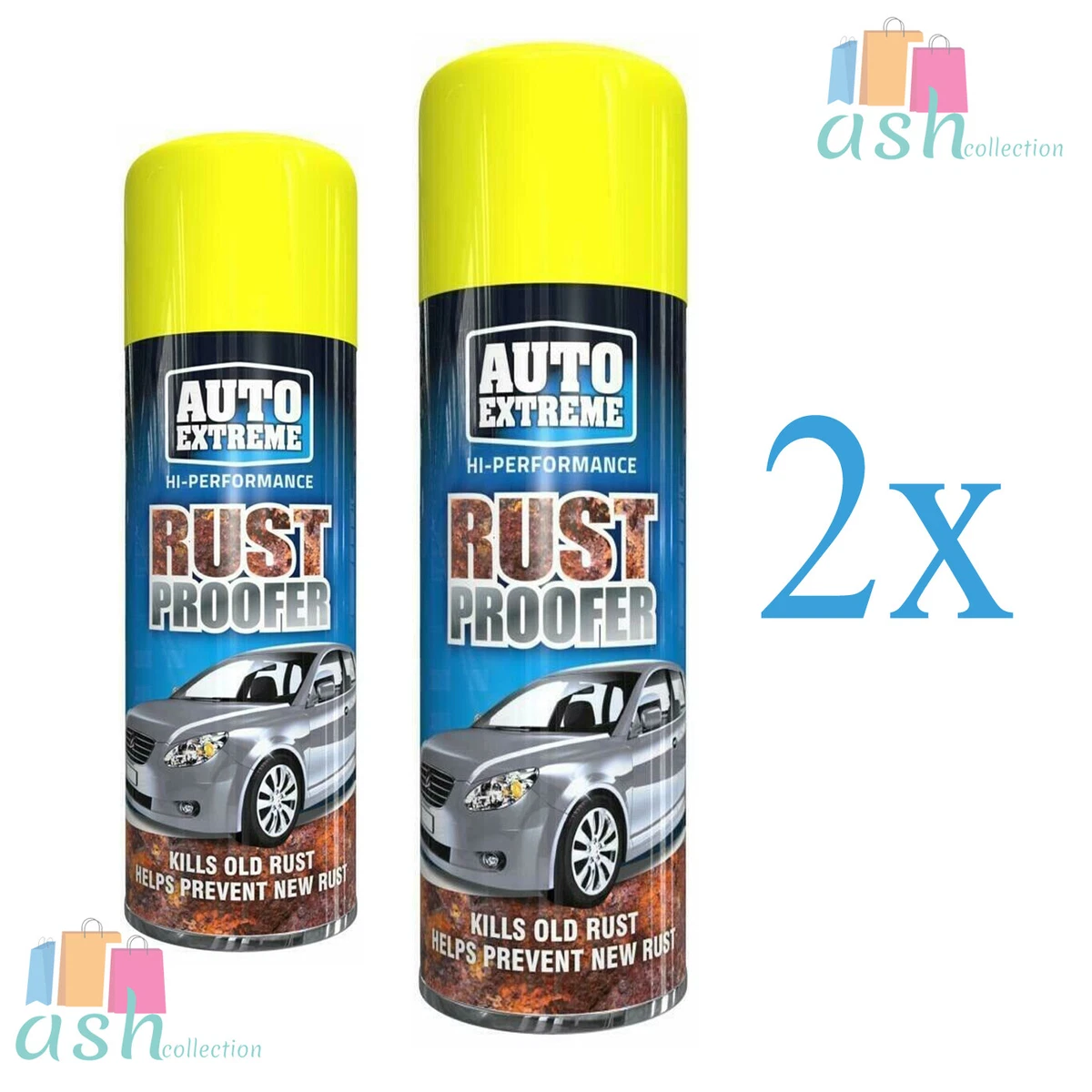 2x Profess Clear Car Rust Remover Prevention Spray Paint Kills Old Rust  400ml