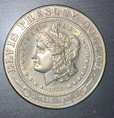 Elvis Presley Dollar 1935-1977 & 1878 Morgan Lady Liberty Commemorative Coin - Picture 4 of 4
