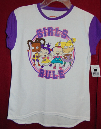 Girls Size 5/6 GIRLS RULE Rugrats from Nickelodeon Short Sleeve Tee Shirt NWT