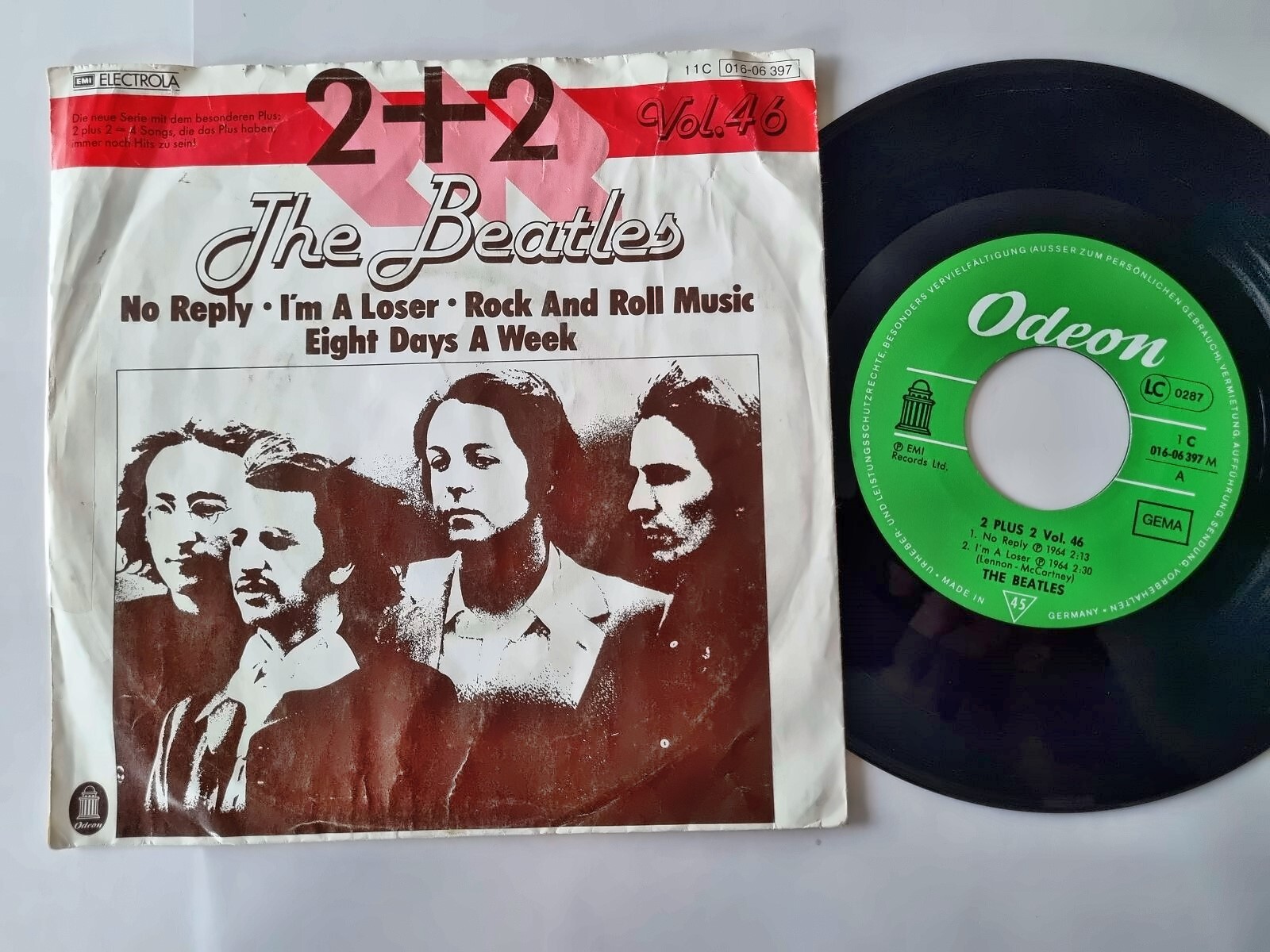The Beatles - 2+2/ No reply/ Rock and roll music 7'' Vinyl EP Germany