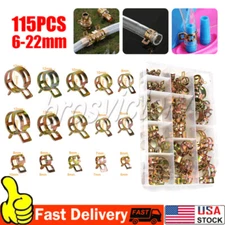 115/75/50PCS Hose Clamp Assortment Kit Spring Clip Water Fuel Tube Pipe Clip Kit