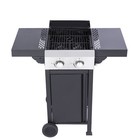 Propane Gas Grill 2 Burner Flat Top Griddle Outdoor Cooking Bbq Garden Barbeque