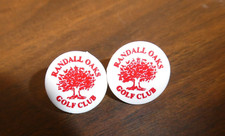 2 VTG RANDALL OAKS GOLFING PLASTIC GOLF BALL MARKERS DUNDEE IL