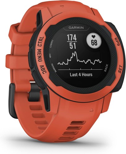 Garmin Instinct 2S Rugged GPS Smartwatch Heart Rate Monitor Poppy - Picture 5 of 6