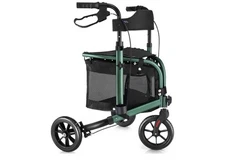 WALK MATE 3 Wheels Rollator Walker 10LbSeat Backrest Lightweight Foldable Green