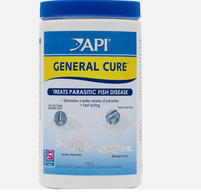 API General Cure 850 gram Jar Freshwater and Saltwater Fish Powder Medication