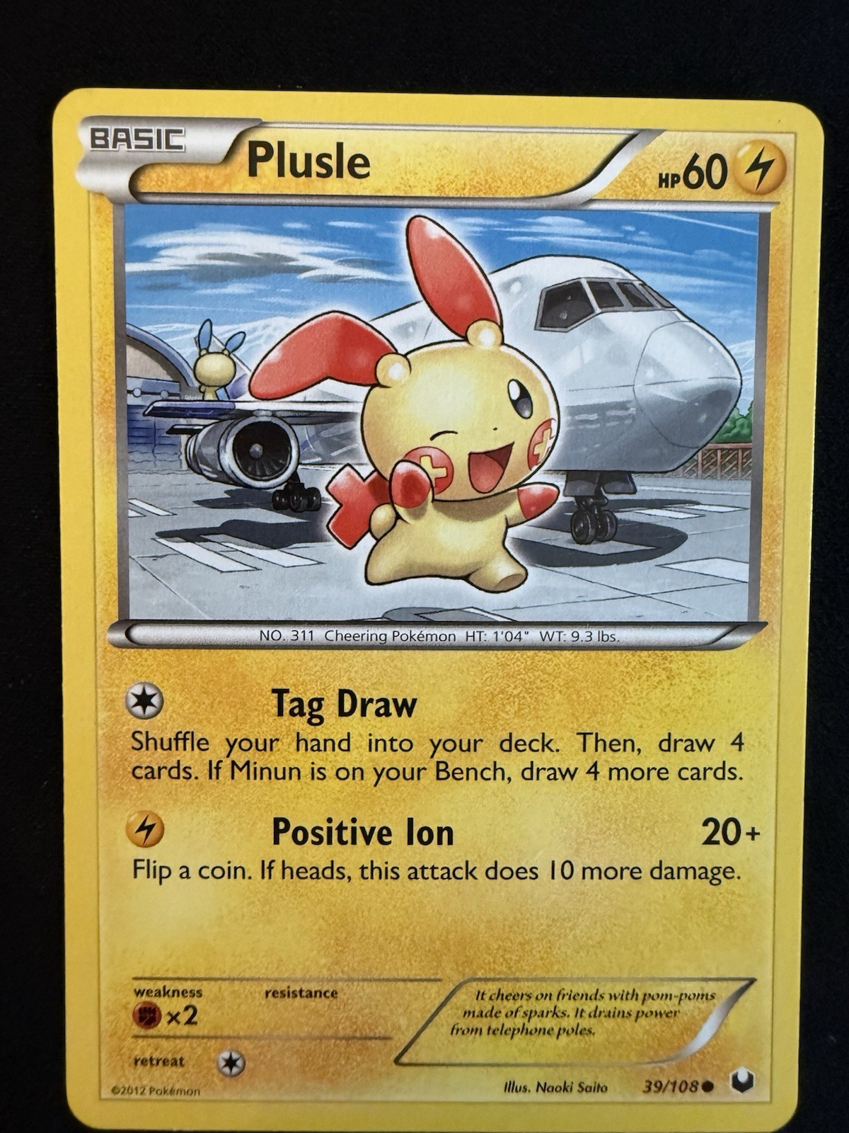 Plusle 39/108 Dark Explorers Common Pokemon Card NM / LP 2012