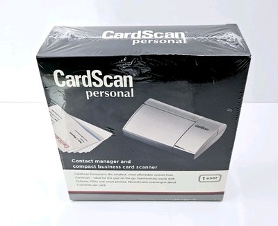 NEW Sealed CardScan Personal Compact Business Card Scanner & Contact Manager