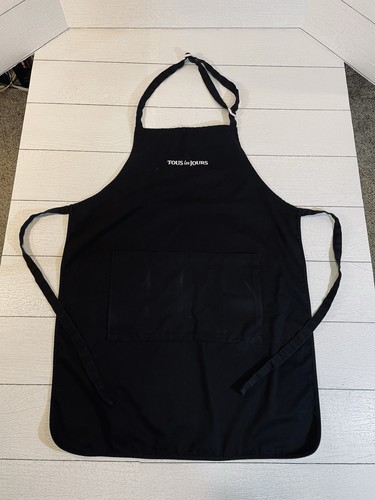 Tous Les Jours Employee Black Adjustable Apron Unisex Bakery Restaurant