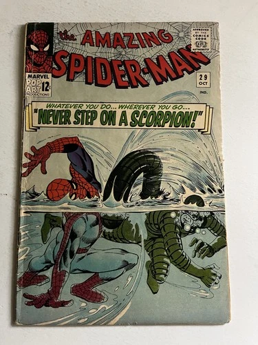 THE AMAZING SPIDER-MAN #29 Marvel 1965 Stan Lee 2nd App. SCORPION VG- 3.5
