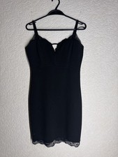 Black Dress with Lace Hem & Neckline - Cameo Rose 12